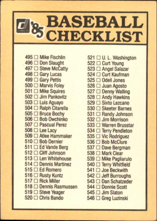 B2635- 1985 Donruss Baseball Cards 599-660 +Inserts -You Pick- 15+ FREE US SHIP - Picture 227 of 233