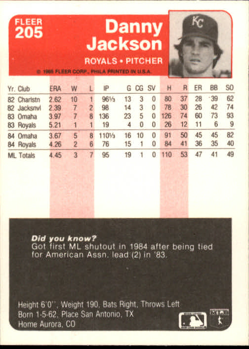 A1071- 1985 Fleer Baseball Card #s 1-250 +Rookies -You Pick- 15+ FREE US SHIP - Picture 349 of 431