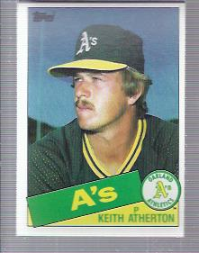 1985 Topps #166 Keith Atherton