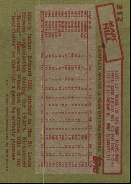 1985 Topps Baseball Card Pick (Base) 283-562 - Bild 55 von 491