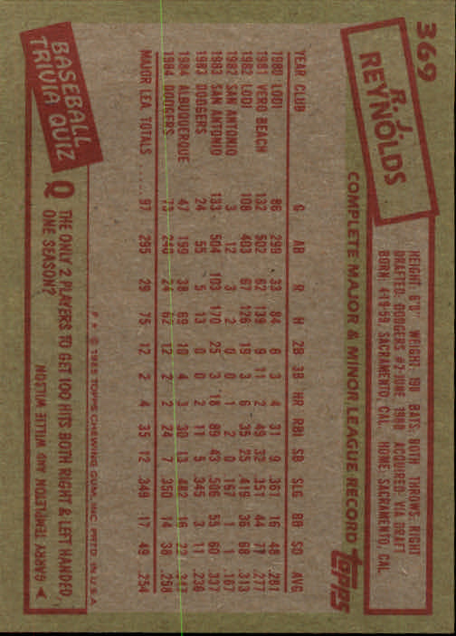 1985 Topps Baseball Card Pick (Base) 283-562 - Bild 153 von 491