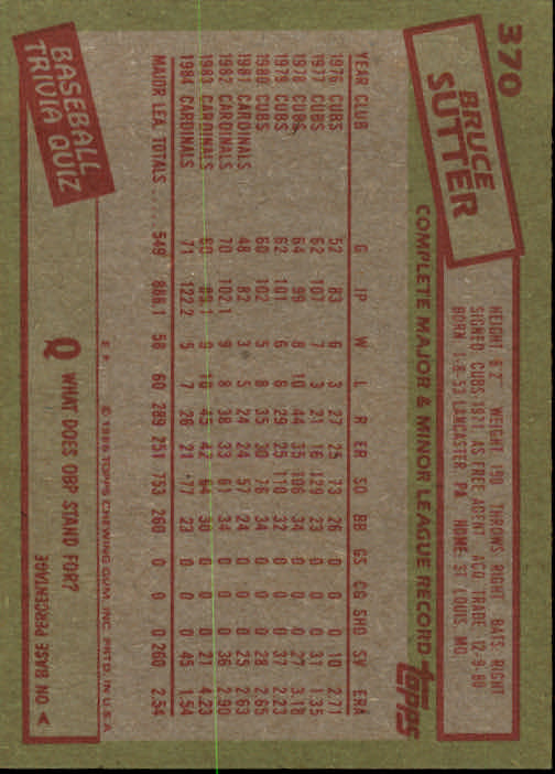 1985 Topps Baseball Card Pick (Base) 283-562 - Bild 155 von 491
