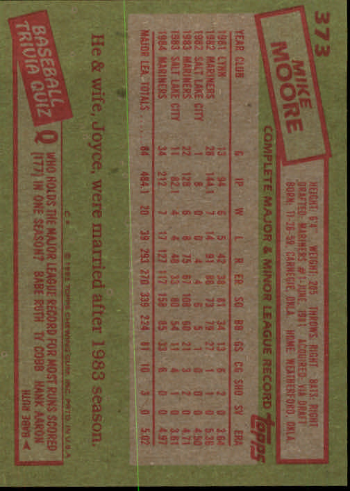 1985 Topps Baseball Card Pick (Base) 283-562 - Bild 161 von 491