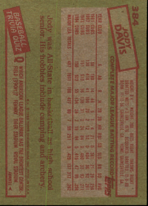 1985 Topps Baseball Card Pick (Base) 283-562 - Bild 183 von 491