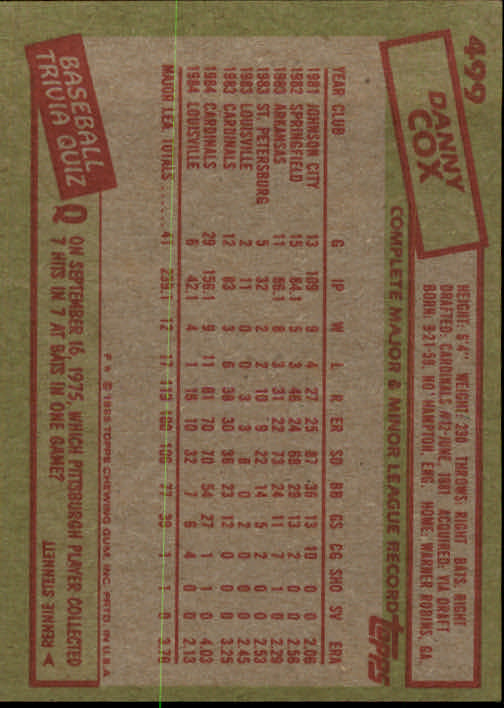 A2629- 1985 Topps Baseball Karten 401-600 + Rookies -du Pick- 15 + Gratis US - Bild 183 von 373