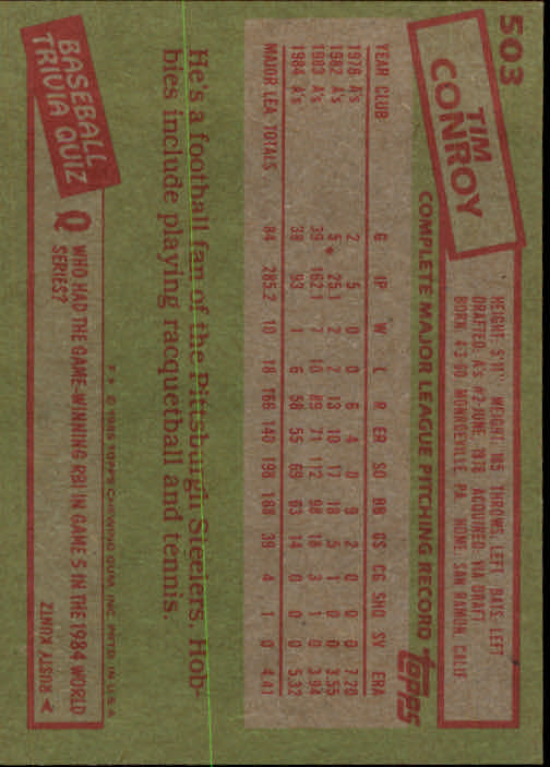 1985 Topps Baseball Card Pick (Base) 283-562 - Bild 387 von 491