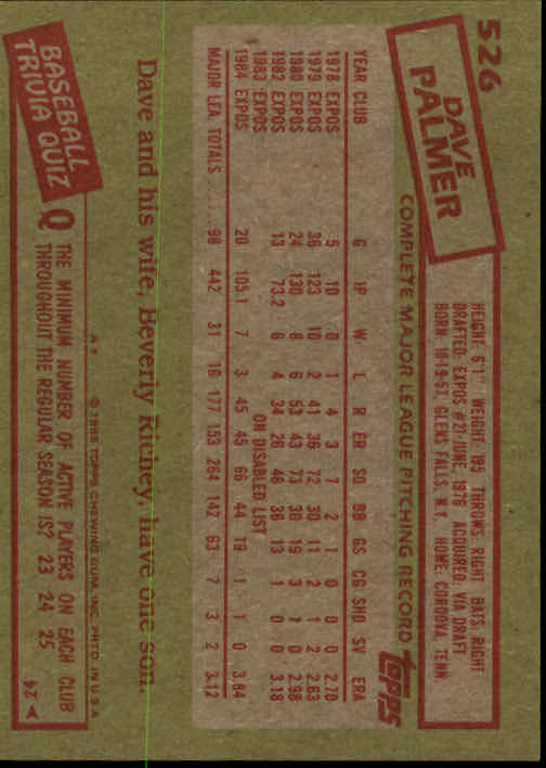 1985 Topps Baseball Card Pick (Base) 283-562 - Bild 427 von 491