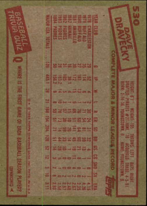 1985 Topps Baseball Card Pick (Base) 283-562 - Bild 435 von 491