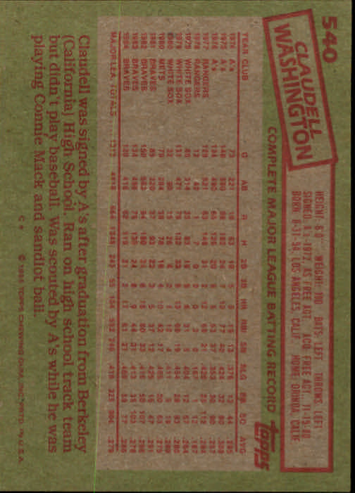 1985 Topps Baseball Card Pick (Base) 283-562 - Bild 451 von 491