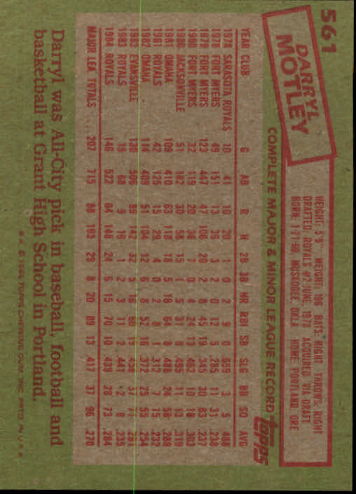 1985 Topps Baseball Card Pick (Base) 283-562 - Bild 489 von 491