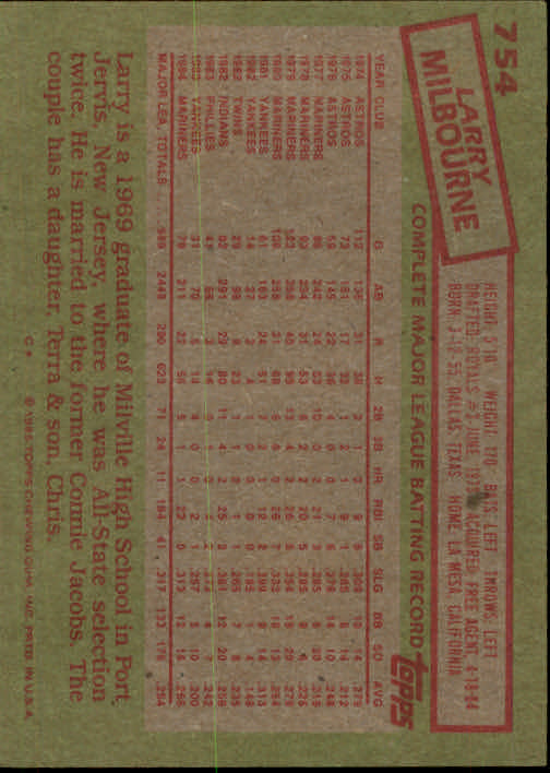 1985 Topps Baseballkarte #751-792 - Wählen Sie Ihre Karte - Bild 8 von 82