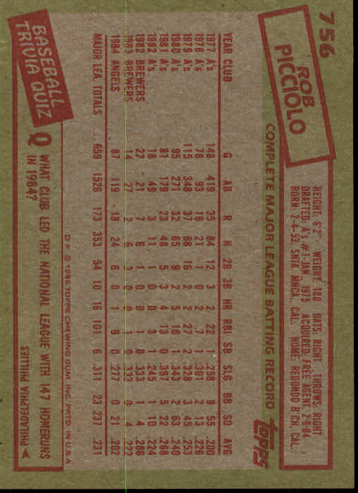 1985 Topps Baseballkarte #751-792 - Wählen Sie Ihre Karte - Bild 12 von 82