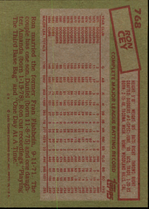 1985 Topps Baseballkarte #751-792 - Wählen Sie Ihre Karte - Bild 34 von 82