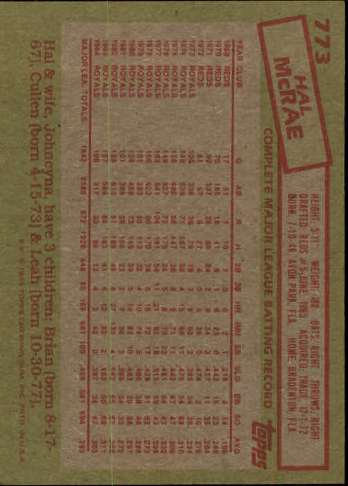 1985 Topps Baseballkarte #751-792 - Wählen Sie Ihre Karte - Bild 44 von 82