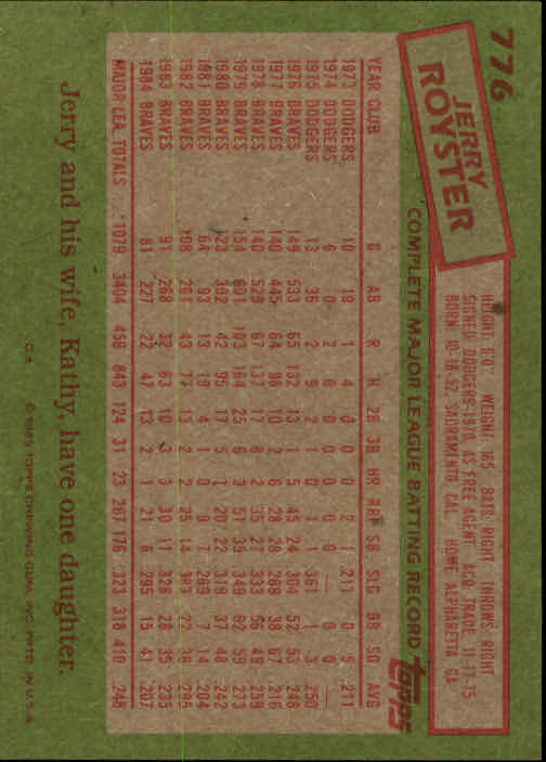 1985 Topps Baseballkarte #751-792 - Wählen Sie Ihre Karte - Bild 50 von 82