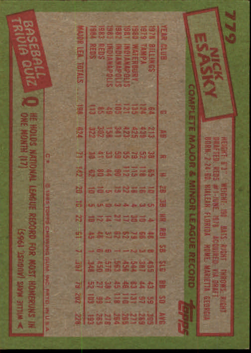 1985 Topps Baseballkarte #751-792 - Wählen Sie Ihre Karte - Bild 56 von 82