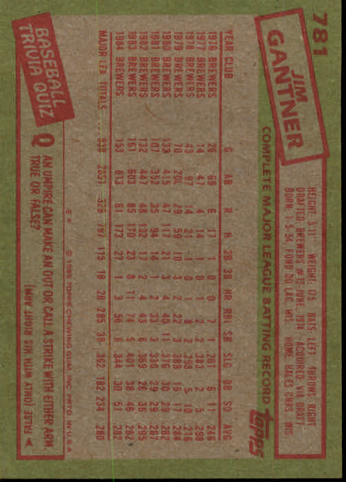 1985 Topps Baseballkarte #751-792 - Wählen Sie Ihre Karte - Bild 60 von 82