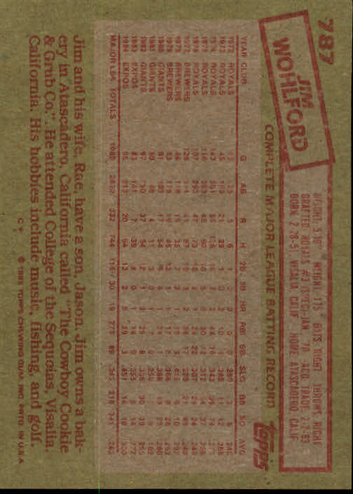 1985 Topps Baseballkarte #751-792 - Wählen Sie Ihre Karte - Bild 72 von 82