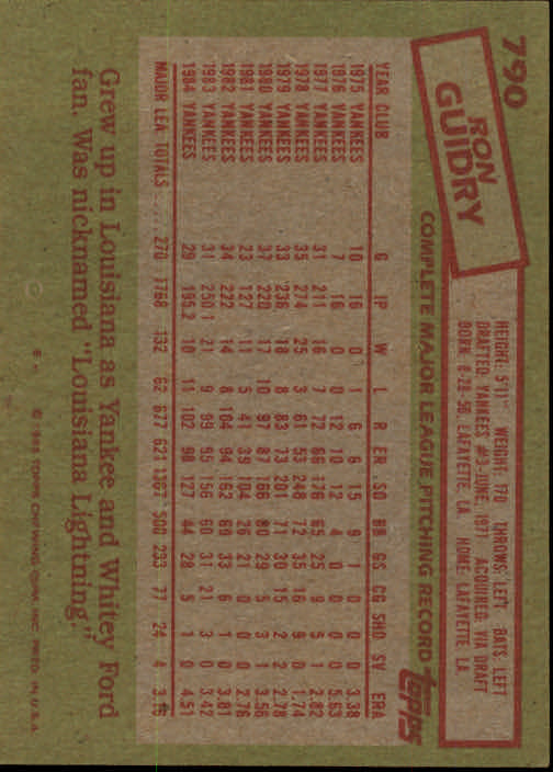 1985 Topps Baseballkarte #751-792 - Wählen Sie Ihre Karte - Bild 78 von 82