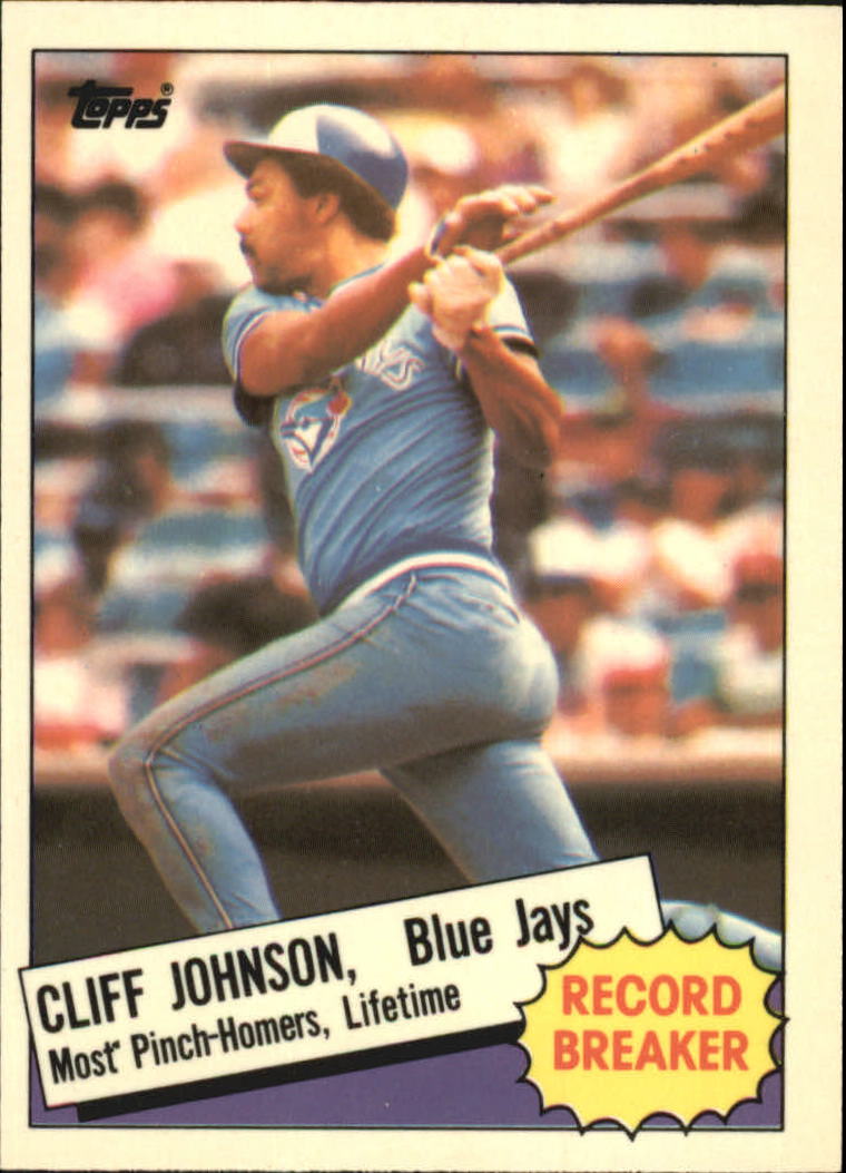 1985 Topps Tiffany #4 Cliff Johnson RB/Most pinch homers&/lifetime
