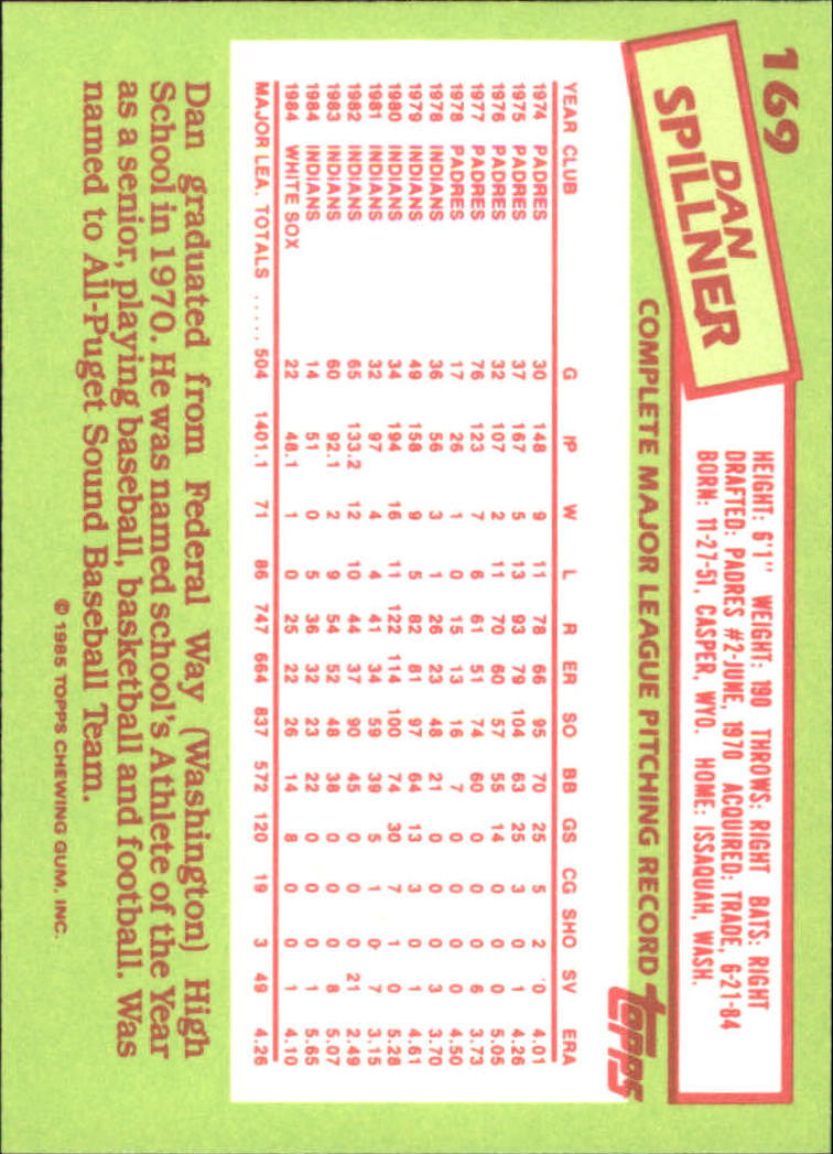 B1501- 1985 Topps Tiffany Baseball Card #s 1-792 -You Pick- 15+ FREE US SHIP - Picture 101 of 461