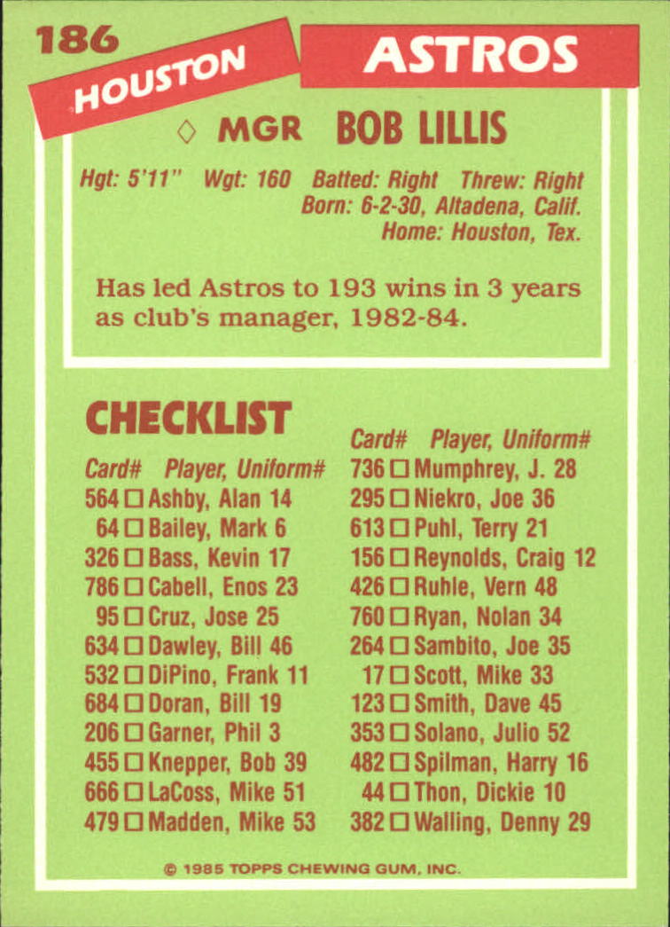 B1501- 1985 Topps Tiffany Baseball Card #s 1-792 -You Pick- 15+ FREE US SHIP - Picture 113 of 461