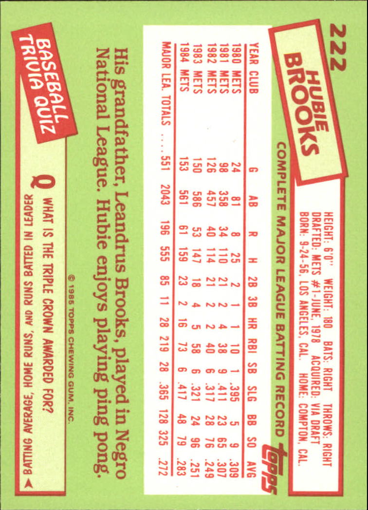 B1501- 1985 Topps Tiffany Baseball Card #s 1-792 -You Pick- 15+ FREE US SHIP - Picture 143 of 461