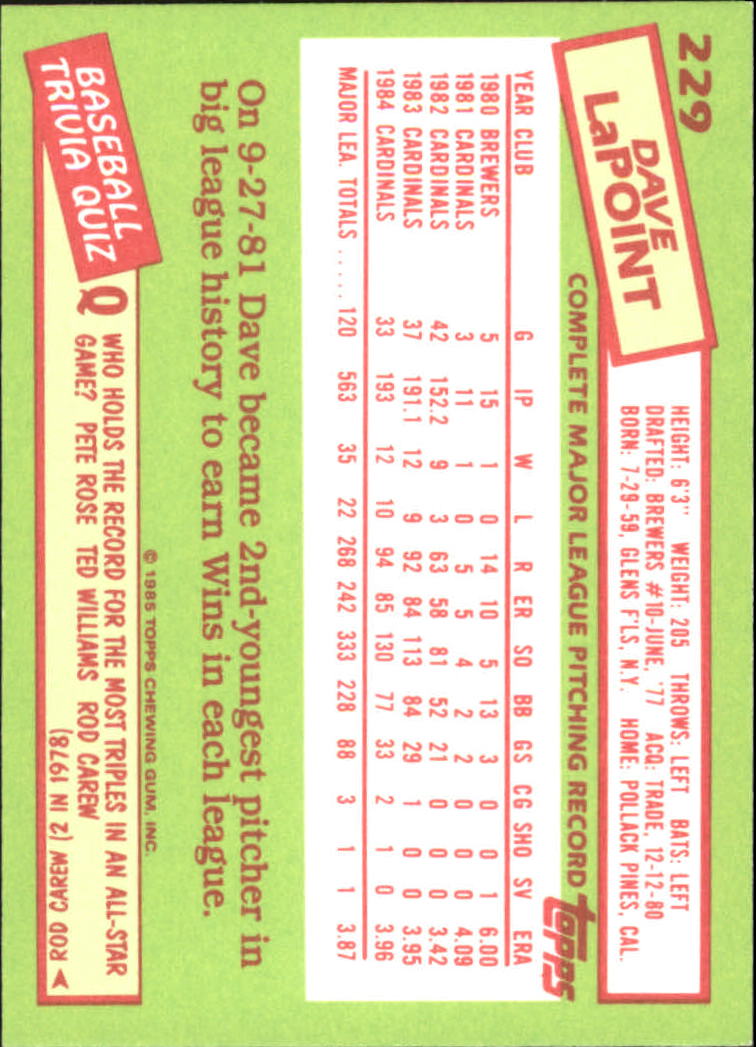 B1501- 1985 Topps Tiffany Baseball Card #s 1-792 -You Pick- 15+ FREE US SHIP - Picture 153 of 461