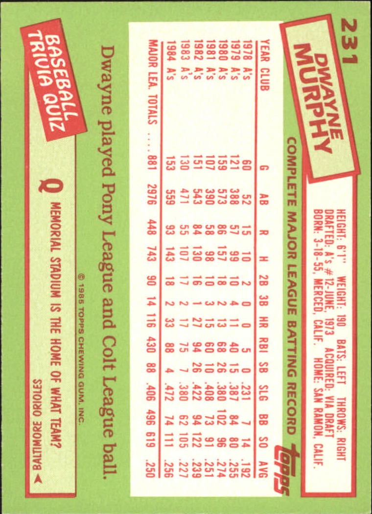 B1501- 1985 Topps Tiffany Baseball Card #s 1-792 -You Pick- 15+ FREE US SHIP - Picture 155 of 461