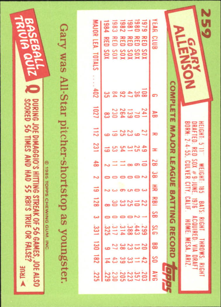 B1501- 1985 Topps Tiffany Baseball Card #s 1-792 -You Pick- 15+ FREE US SHIP - Picture 171 of 461