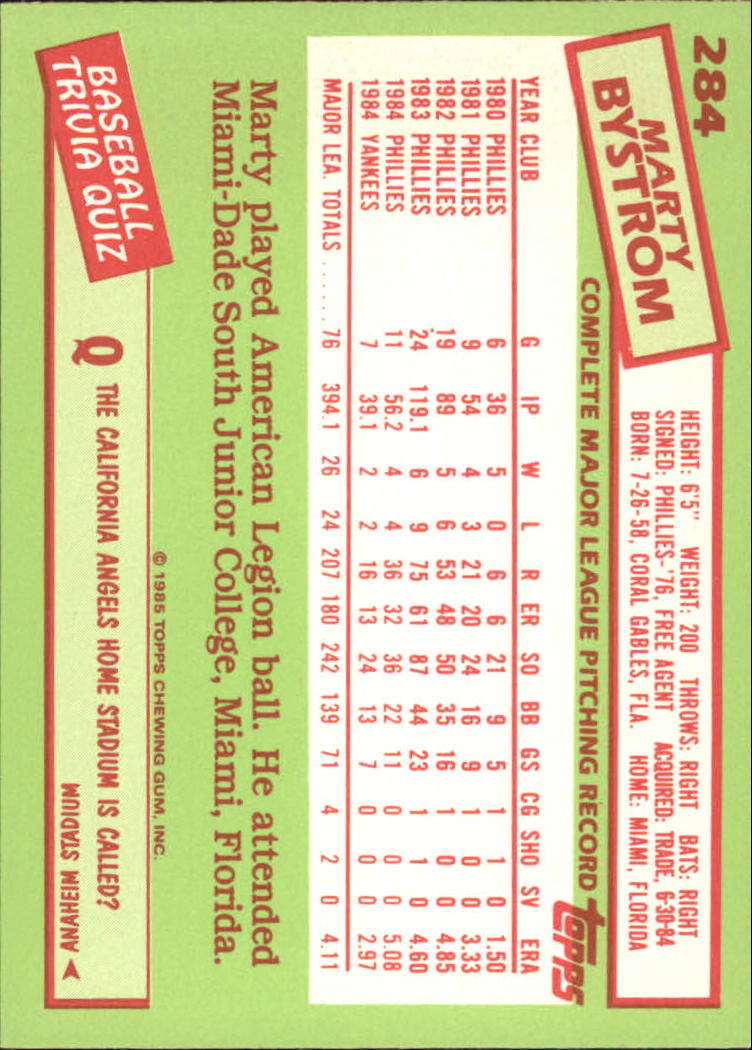 B1501- 1985 Topps Tiffany Baseball Card #s 1-792 -You Pick- 15+ FREE US SHIP - Picture 179 of 461