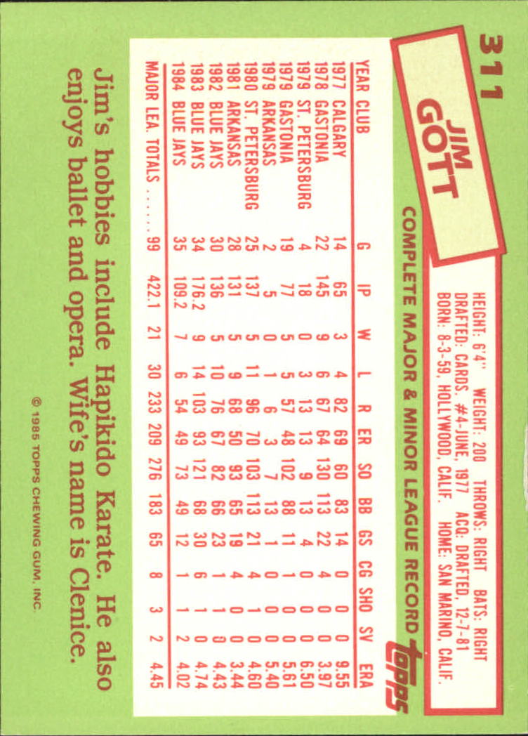 B1501- 1985 Topps Tiffany Baseball Card #s 1-792 -You Pick- 15+ FREE US SHIP - Picture 199 of 461