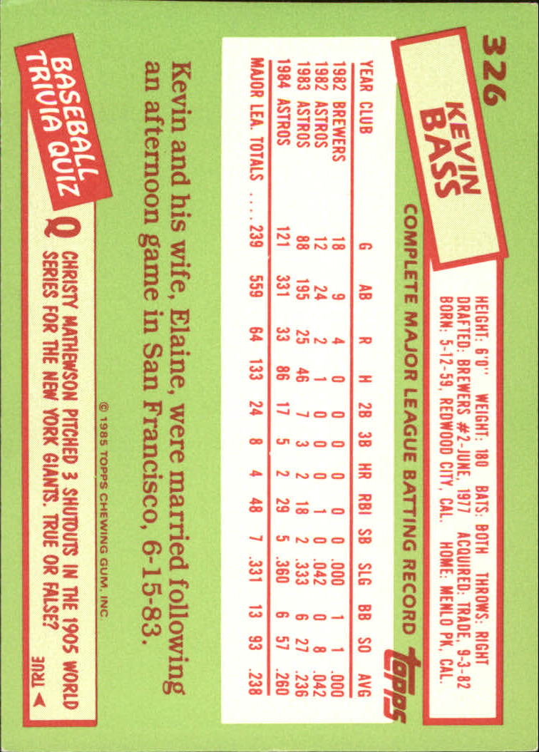B1501- 1985 Topps Tiffany Baseball Card #s 1-792 -You Pick- 15+ FREE US SHIP - Picture 209 of 461