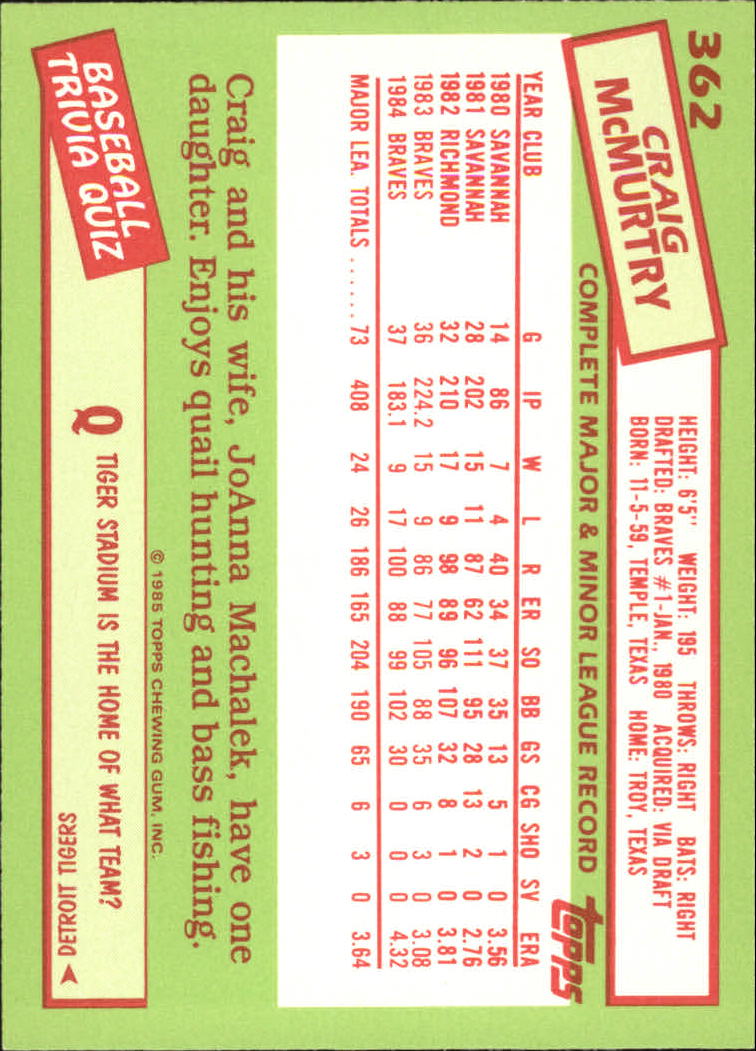 B1501- 1985 Topps Tiffany Baseball Card #s 1-792 -You Pick- 15+ FREE US SHIP - Picture 223 of 461