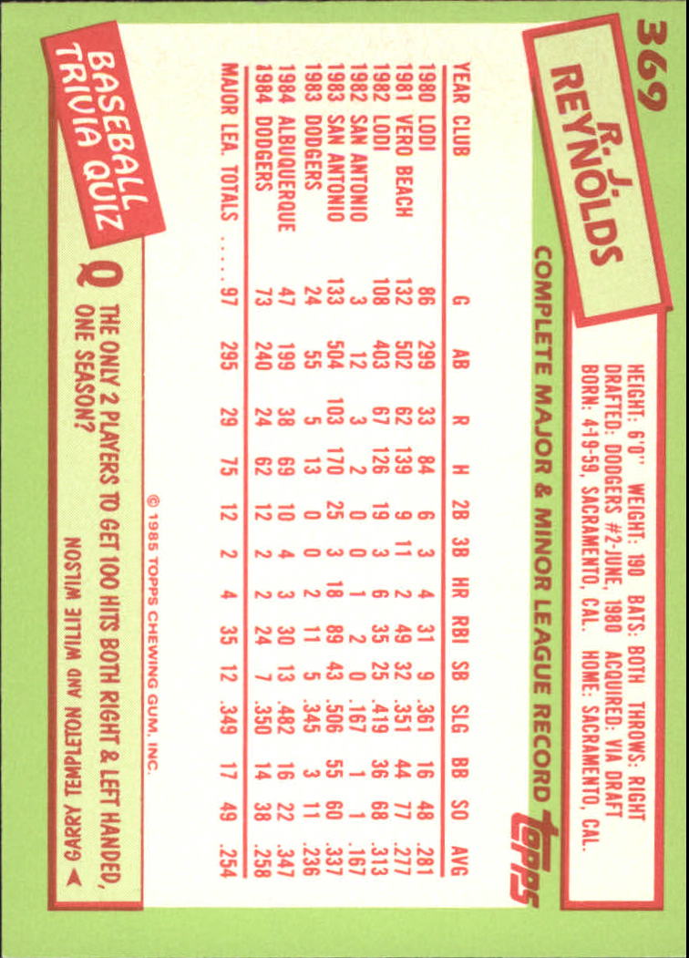 B1501- 1985 Topps Tiffany Baseball Card #s 1-792 -You Pick- 15+ FREE US SHIP - Picture 225 of 461
