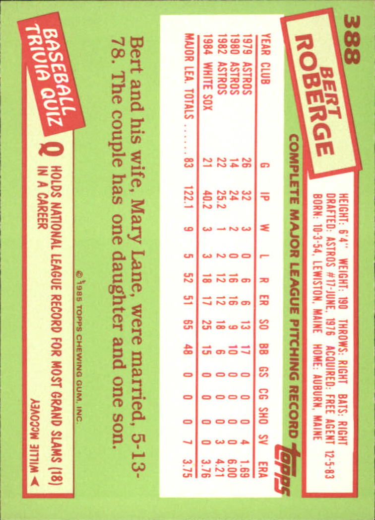 B1501- 1985 Topps Tiffany Baseball Card #s 1-792 -You Pick- 15+ FREE US SHIP - Picture 237 of 461