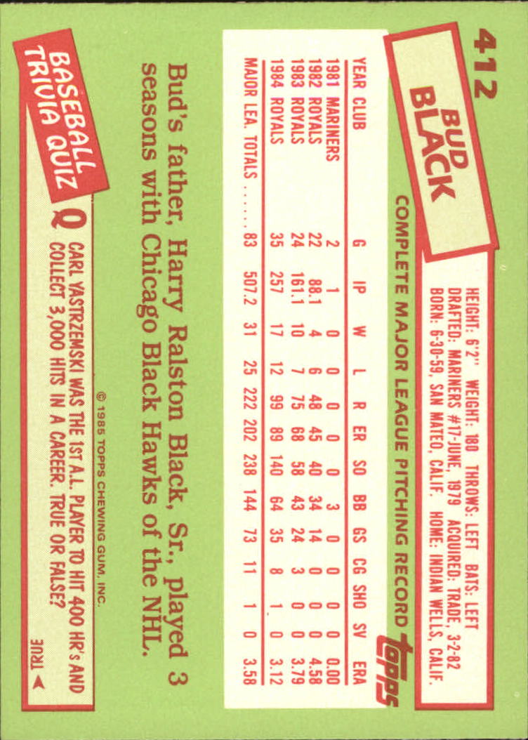 B1501- 1985 Topps Tiffany Baseball Card #s 1-792 -You Pick- 15+ FREE US SHIP - Picture 247 of 461