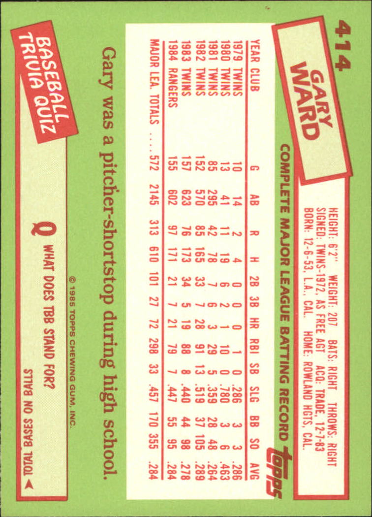 B1501- 1985 Topps Tiffany Baseball Card #s 1-792 -You Pick- 15+ FREE US SHIP - Picture 251 of 461