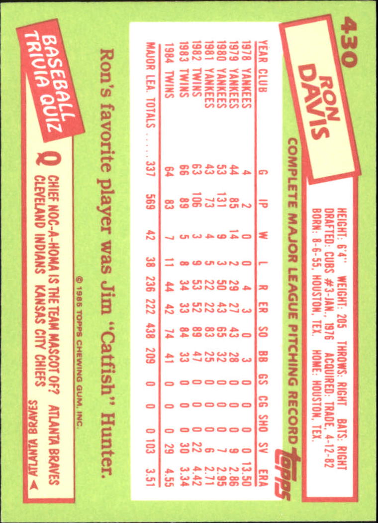 B1501- 1985 Topps Tiffany Baseball Card #s 1-792 -You Pick- 15+ FREE US SHIP - Picture 263 of 461