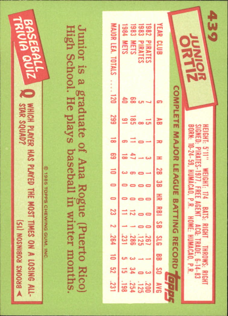 B1501- 1985 Topps Tiffany Baseball Card #s 1-792 -You Pick- 15+ FREE US SHIP - Picture 269 of 461