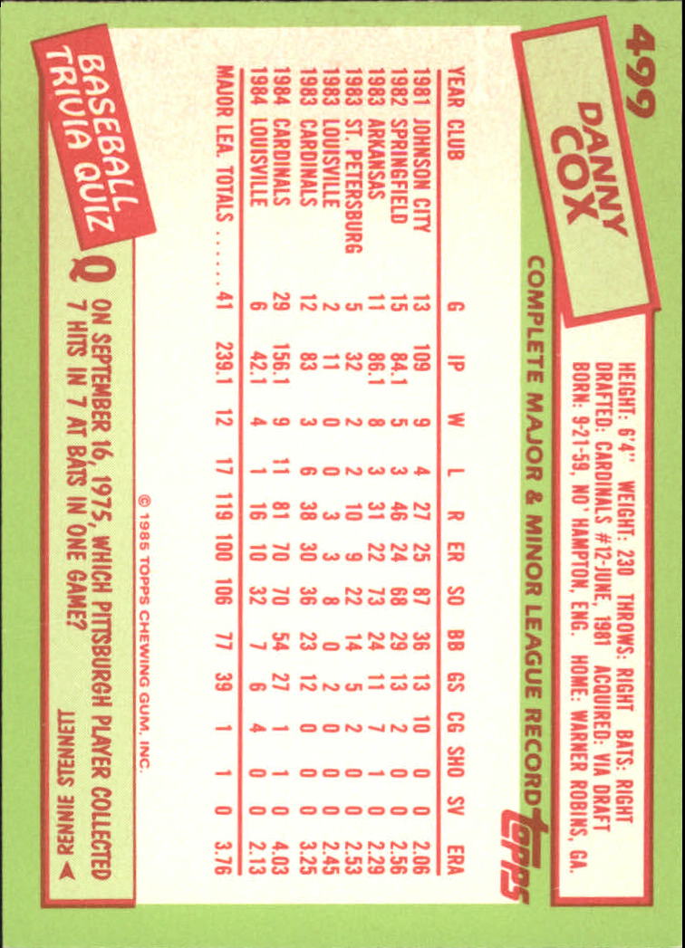 B1501- 1985 Topps Tiffany Baseball Card #s 1-792 -You Pick- 15+ FREE US SHIP - Picture 305 of 461