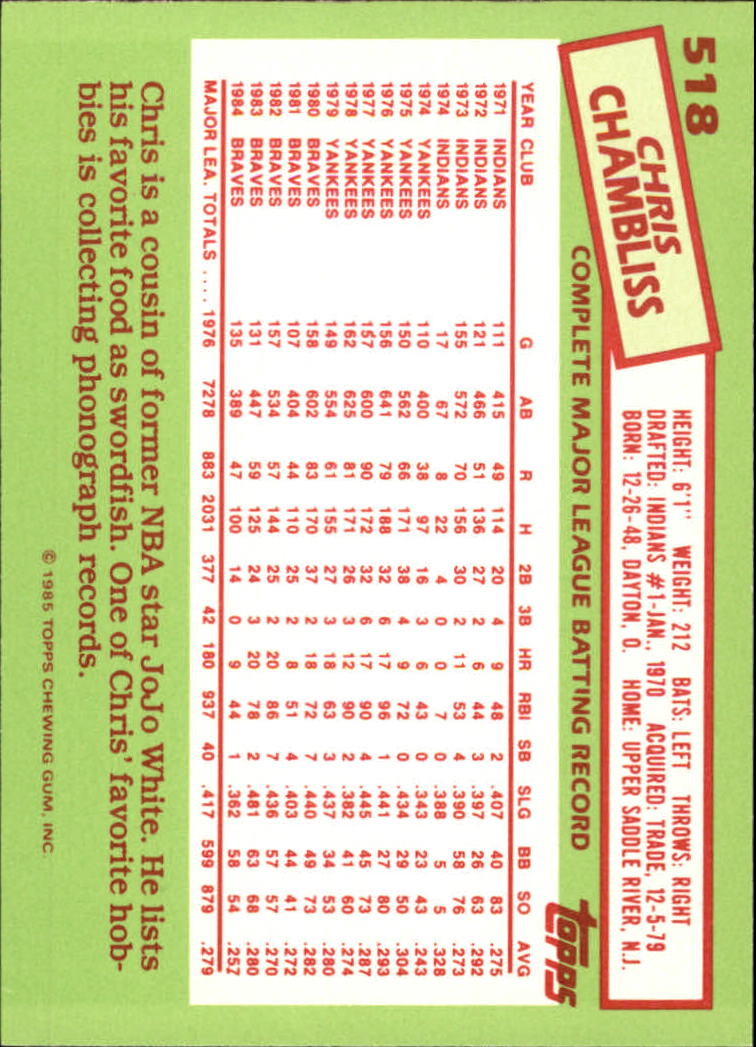 B1501- 1985 Topps Tiffany Baseball Card #s 1-792 -You Pick- 15+ FREE US SHIP - Picture 317 of 461