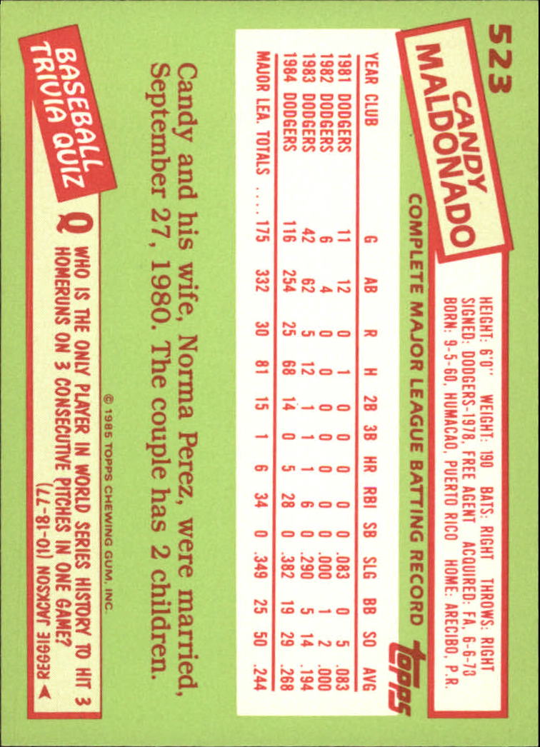 B1501- 1985 Topps Tiffany Baseball Card #s 1-792 -You Pick- 15+ FREE US SHIP - Picture 319 of 461