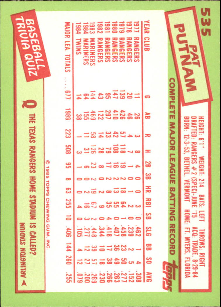 B1501- 1985 Topps Tiffany Baseball Card #s 1-792 -You Pick- 15+ FREE US SHIP - Picture 329 of 461