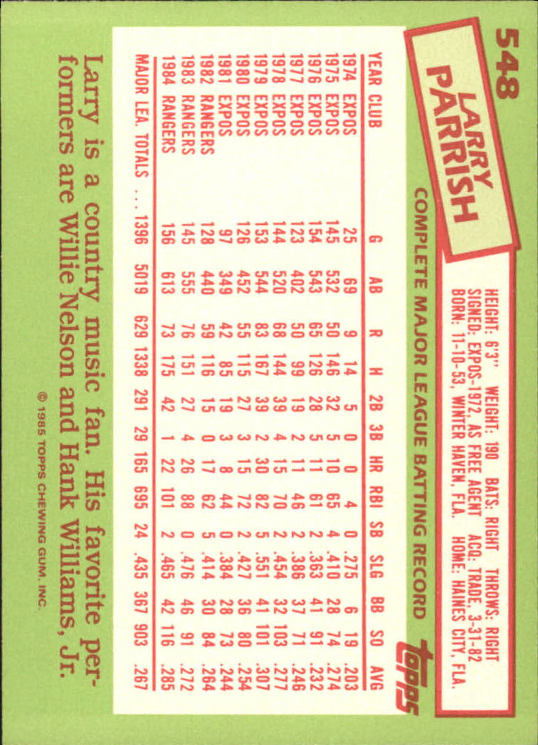 B1501- 1985 Topps Tiffany Baseball Card #s 1-792 -You Pick- 15+ FREE US SHIP - Picture 337 of 461