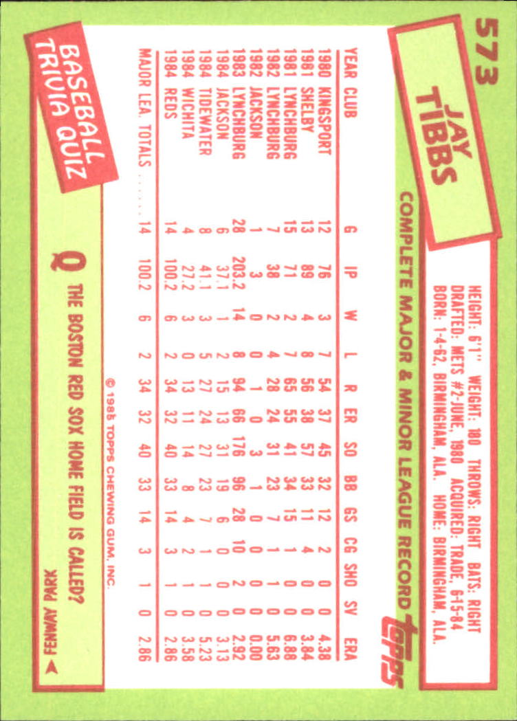 B1501- 1985 Topps Tiffany Baseball Card #s 1-792 -You Pick- 15+ FREE US SHIP - Picture 349 of 461