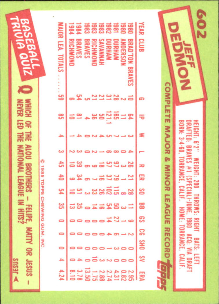 B1501- 1985 Topps Tiffany Baseball Card #s 1-792 -You Pick- 15+ FREE US SHIP - Picture 361 of 461
