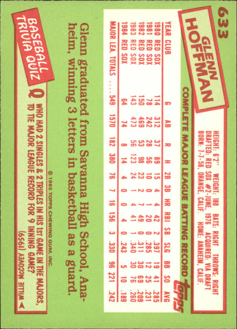 B1501- 1985 Topps Tiffany Baseball Card #s 1-792 -You Pick- 15+ FREE US SHIP - Picture 383 of 461