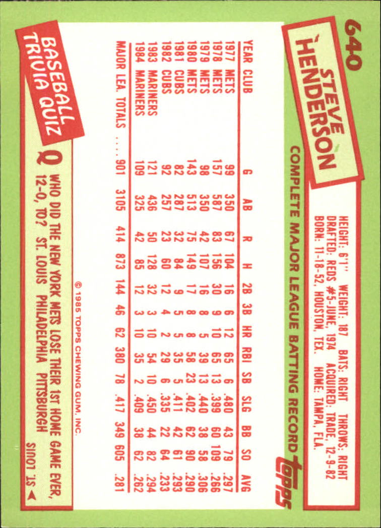 B1501- 1985 Topps Tiffany Baseball Card #s 1-792 -You Pick- 15+ FREE US SHIP - Picture 389 of 461