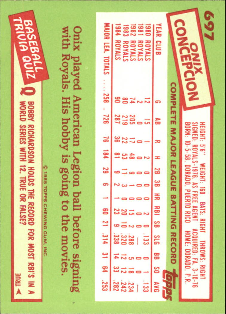 B1501- 1985 Topps Tiffany Baseball Card #s 1-792 -You Pick- 15+ FREE US SHIP - Picture 423 of 461